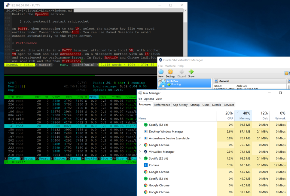 Idle performance on Microsoft Surface